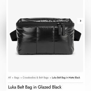 Calpak Luka Belt Bag in Glazed Matte Black
